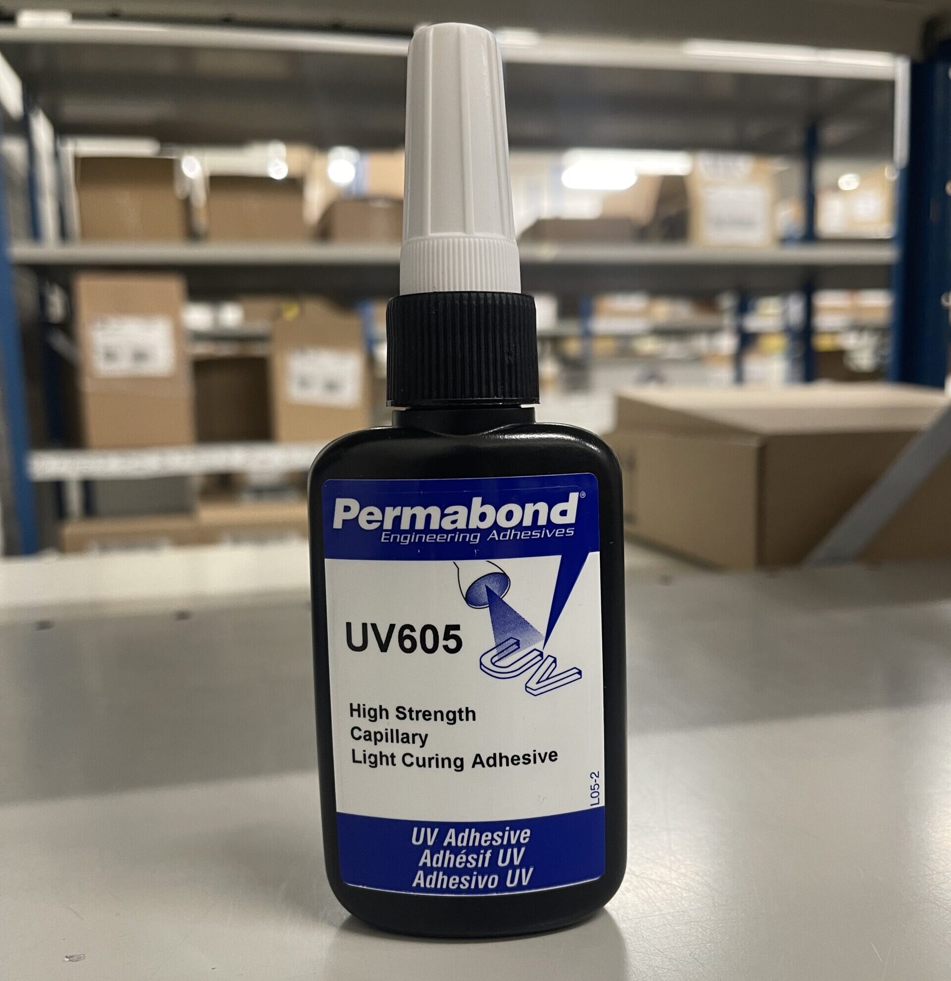 Permabond UV605 UV-kovett. liima pullo 50ml